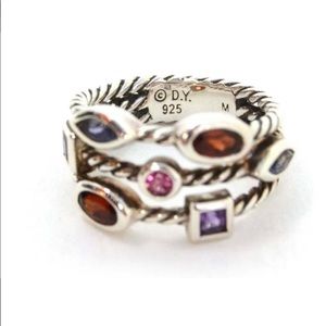 David Yurman berry confetti 3 row ring